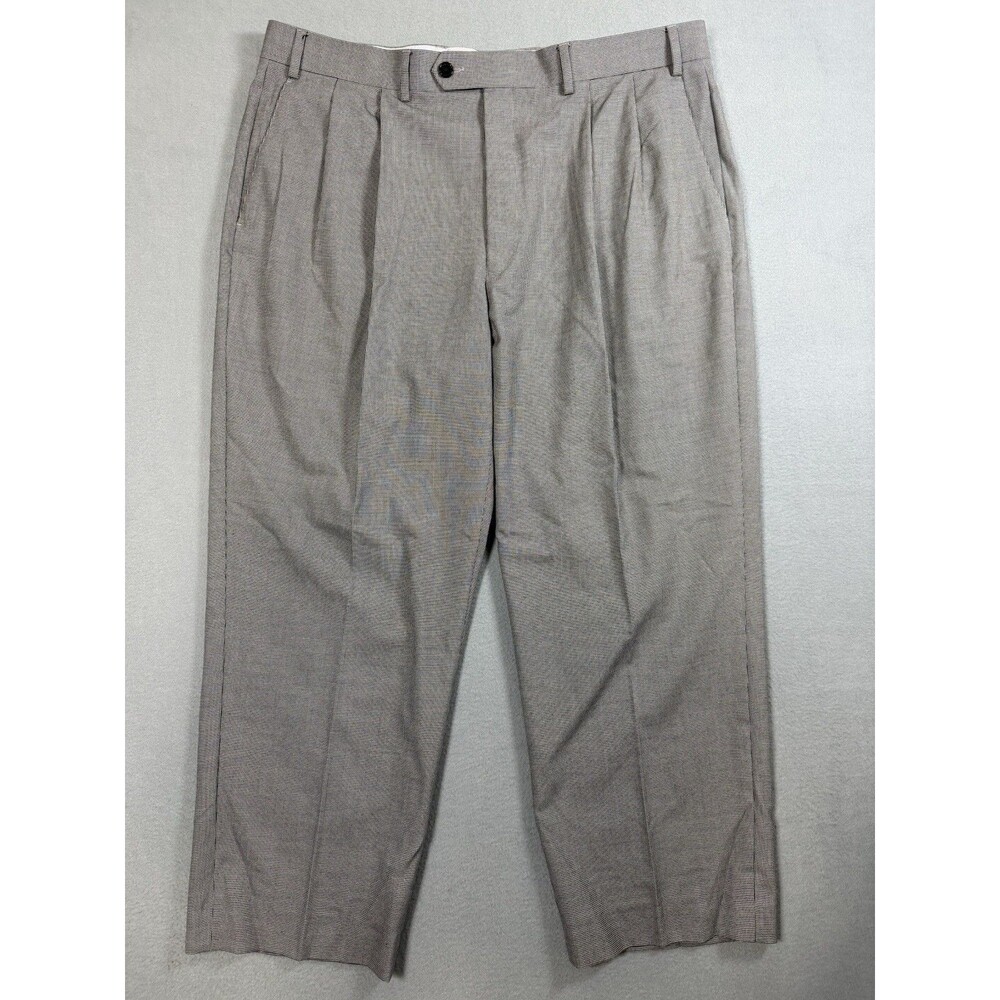 Ralph Lauren Men's Pleated Dress Pants Tag 38x32 Fits 38x26 Light Gray